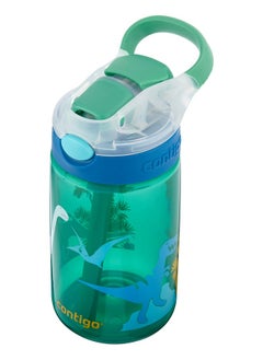Contigo Contigo Kids Water Bottle Gizmo Flip Jungle Green Dino Autospout with Straw, BPA Drinks Bottle, Leak-Proof, Ideal for Kindergarten, School and Sports, 420 ml,Whit  - Image 5