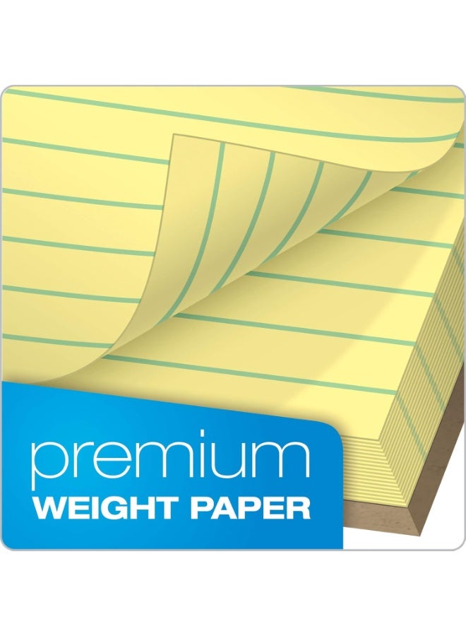 TOPS Tops Docket Gold Writing Pads, 8-1/2" x 11-3/4", Legal Rule, Canary Paper, Perforated, 50 Sheets, 6 Pack (63956) - Image 2