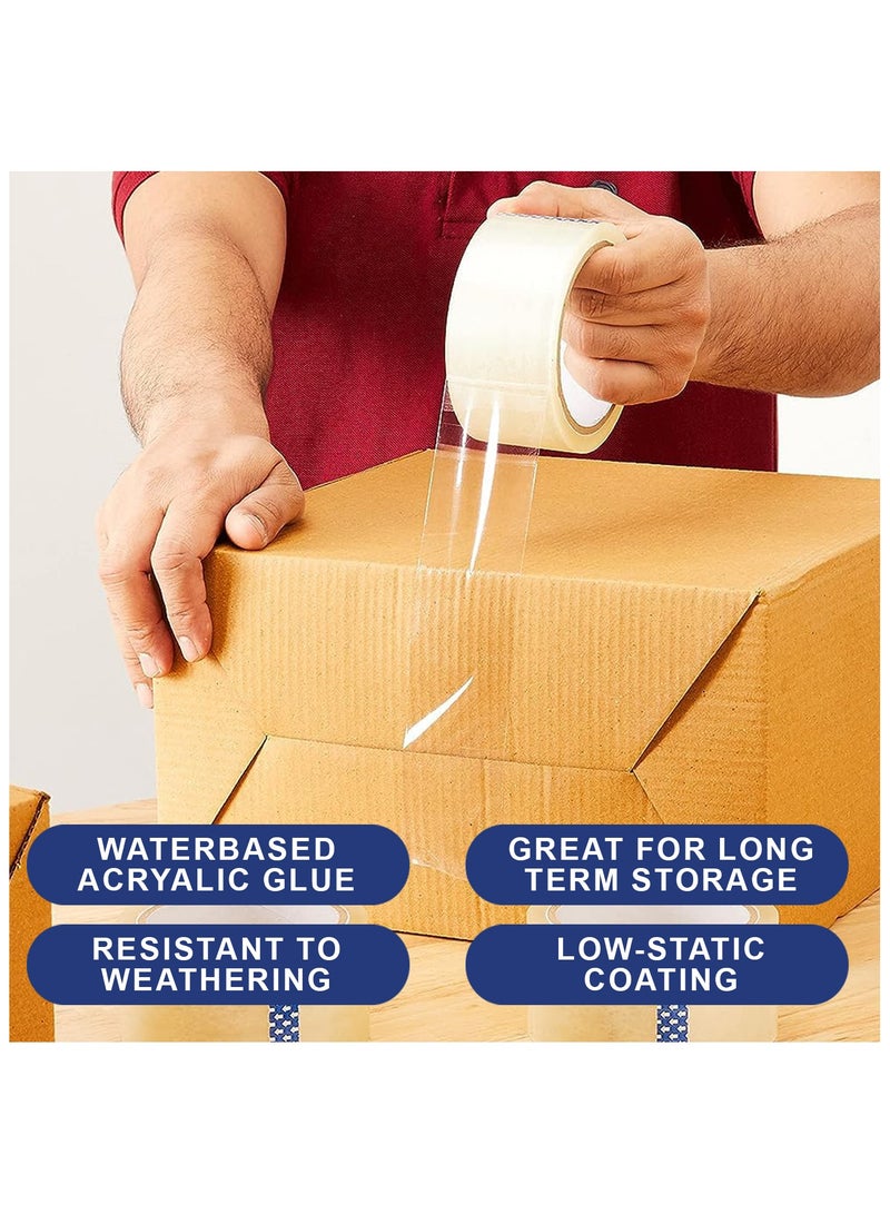 Duravel Duravel Clear Packing Tape, 2 inches x 50 yards Strong Heavy Duty Packaging Tape for Sealing Parcel Boxes, Moving Boxes Houses, Large Postal Bags, Office Supplies [6 Roll] - Image 3