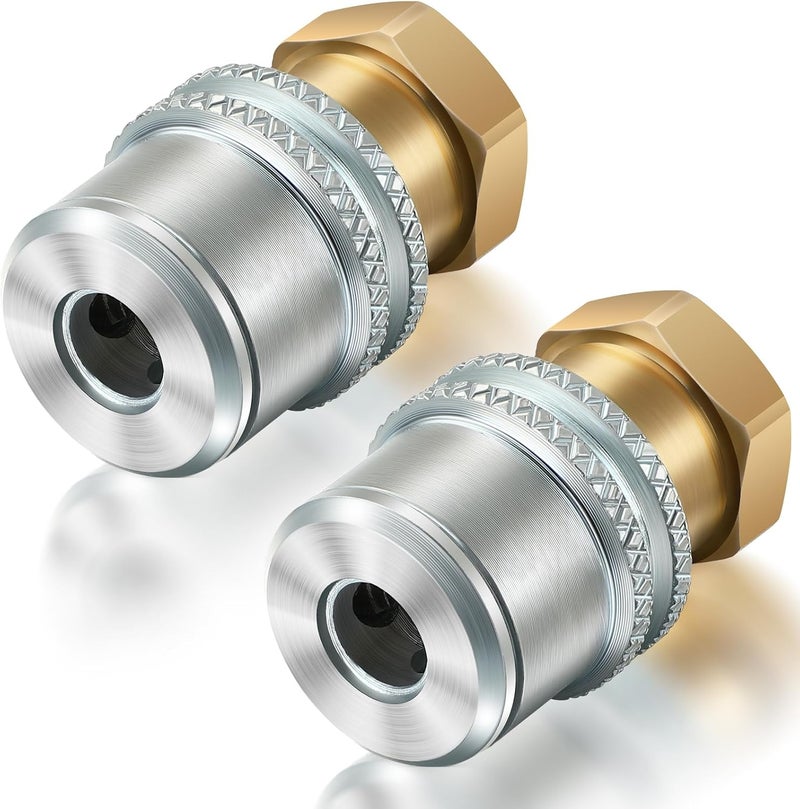 Dreyoo 2 Pack Air Chuck for Tires, Anti Leakage Lock on Air Chuck 1/4'' FNPT Quick Connector Heavy Duty Brass Locking Tire Inflator - Image 1