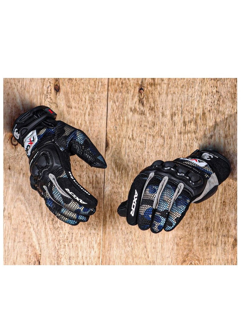 AXOR - Axor Breeze EVO Blue Camo Gloves-M - Image 1