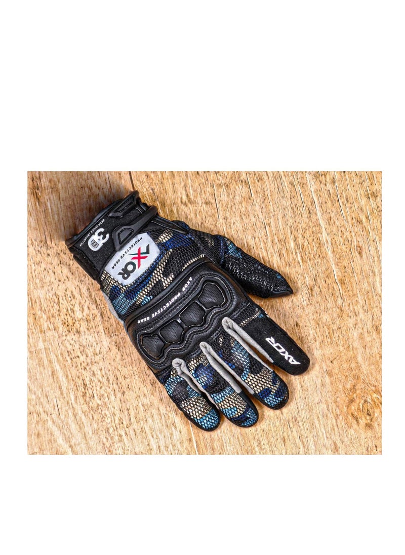 AXOR - Axor Breeze EVO Blue Camo Gloves-M - Image 1