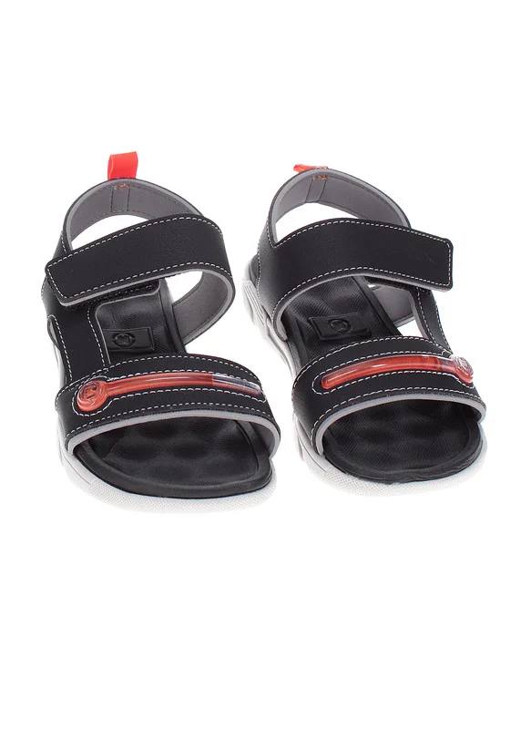 موليكينهو Molekinho Boys Sandals With Back Strap Black | Made In Brazil