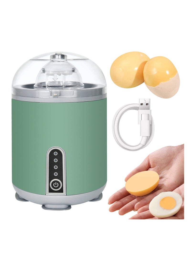 Electric Egg Yolk Mixer, Boiled Golden Egg Separator, Wireless Egg Spinning Maker, Egg Scrambler in Shell Shaker with USB Charger, for Home Kitchen Cooking Baking Mixing Egg (Green)  - Image 1