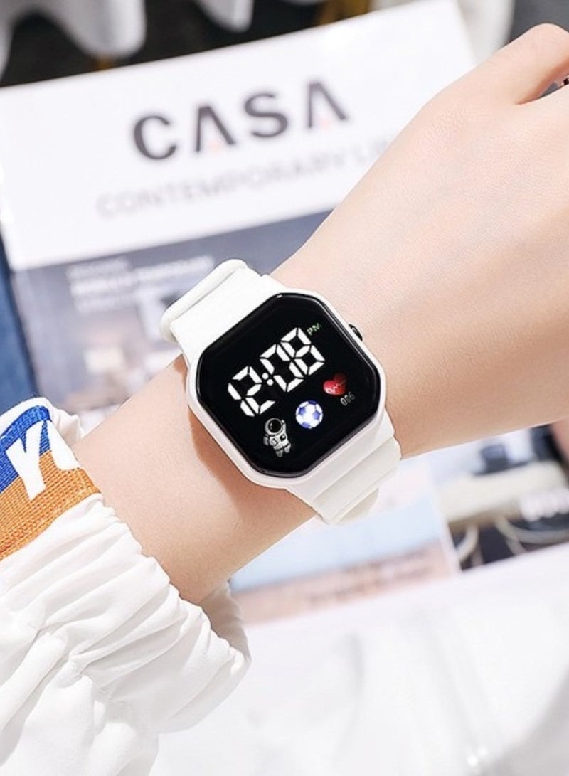 تشو داي ساعة رقمية مقاومة للماء للأطفال (قطعة واحدة) (أبيض) - Image 2