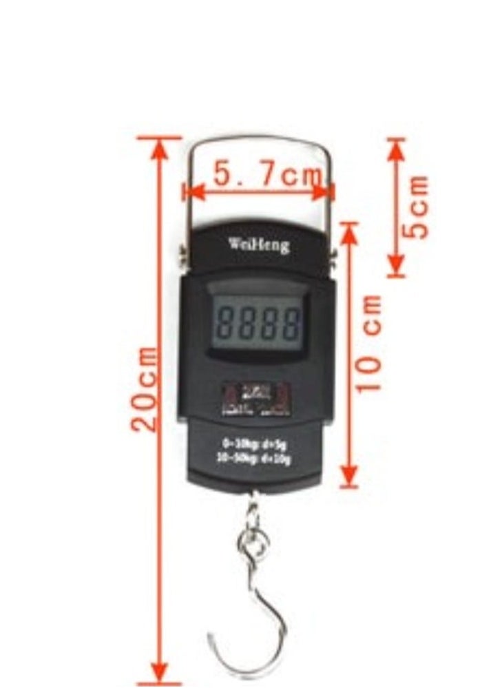Generic Digital Luggage Scale with LCD Display Black  - Image 2