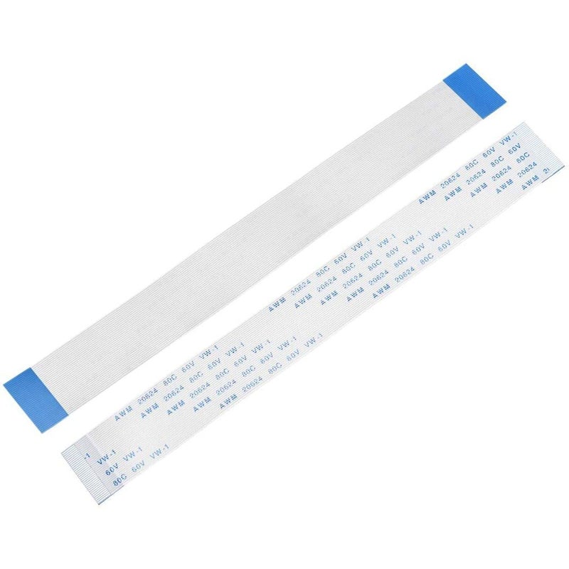 SLVC FFC Cable 34 Pin 0.5mm Pitch 200mm Length(Same Side) Flex FPC Ribbon Extension Cord Flat Wire Cable Connection LCD,TV,Laptop,Printer(White)(Pack of 1) - Image 1