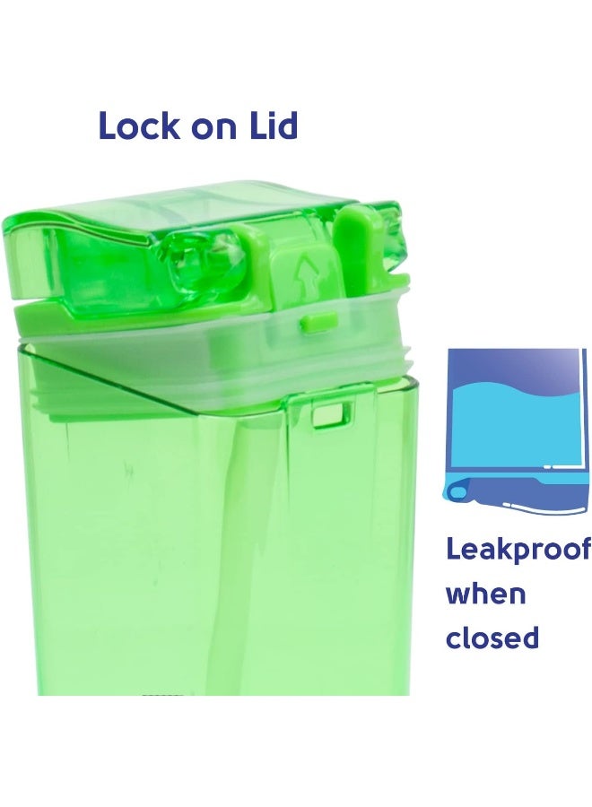Precidio Design Drink in the Box Eco-Friendly Reusable Juice Box Container, 12 ounce, Green - Image 5