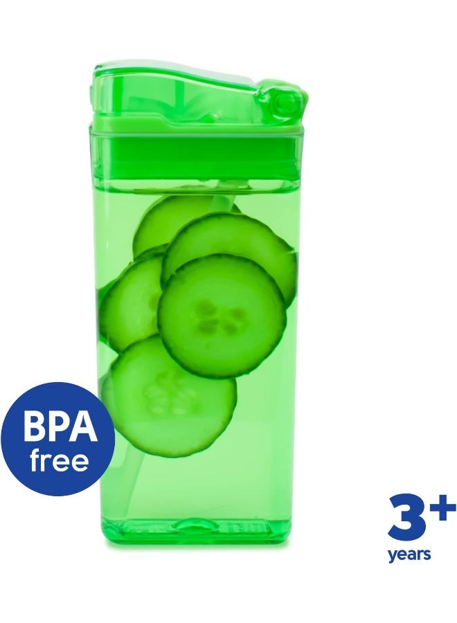 Precidio Design Drink in the Box Eco-Friendly Reusable Juice Box Container, 12 ounce, Green - Image 3