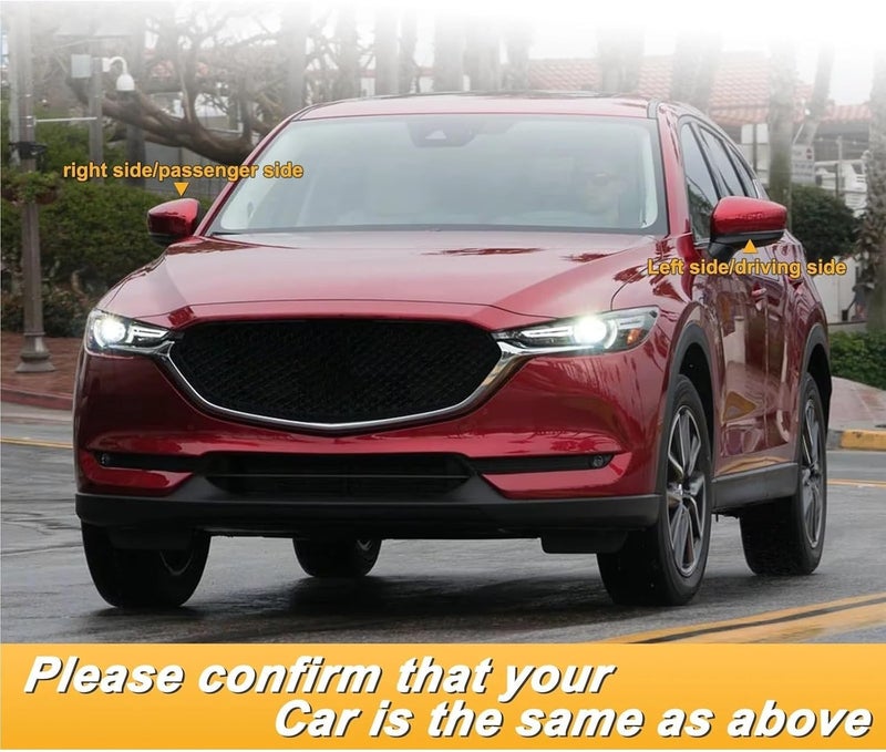 متوافق مع مازدا CX5 CX-5 2017-2021 غطاء حماية لمرآة الرؤية الخلفية للباب (رمادي يسار) - Image 4