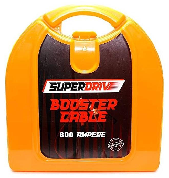 Superdrive 800Amp Jumper Cables for Car Battery, Heavy Duty Automotive Booster Cables for Jump Starting Dead or Weak Batteries with Carrying Orange Plastic Box Included - Image 1
