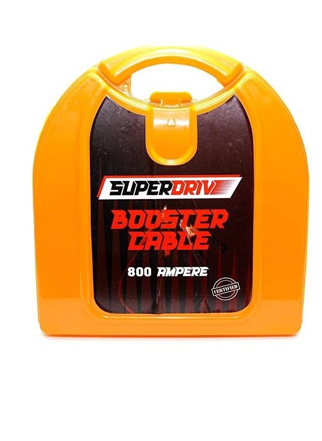 SUPERDRIVE Superdrive 800Amp Jumper Cables for Car Battery, Heavy Duty Automotive Booster Cables for Jump Starting Dead or Weak Batteries with Carrying Orange Plastic Box Included  - Image 1