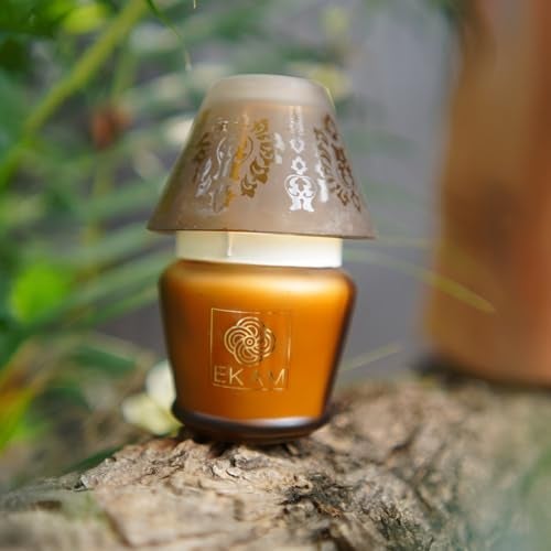 EKAM Scented Frost Glass Lampshade Candle | Ocean Dream Scented Candle | Luxury Fragrances| Ideal for Home Decor, Aromatherapy & Gifting | 22 Hours Burn time |114 g - Image 3