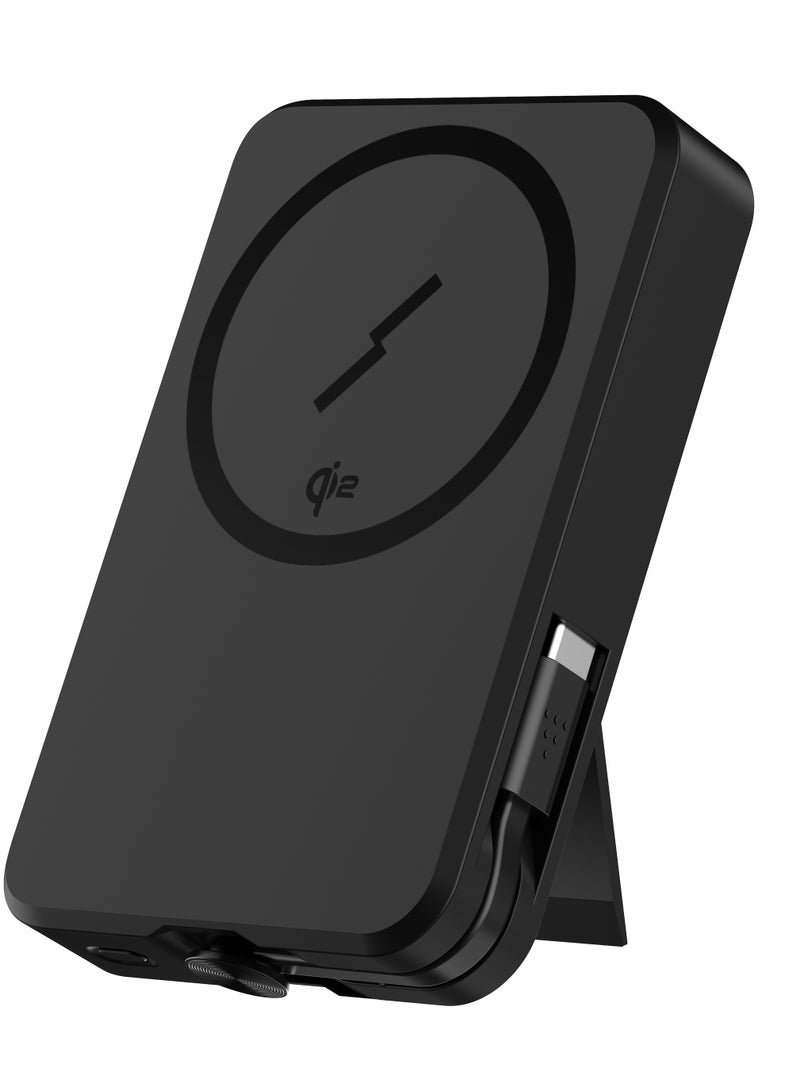 جودا شاحن MagQ 10 Qi2 - باور بانك بقوة 10000mAh مع شحن لاسلكي سريع ومغناطيسي بقدرة 15 واط، حامل مدمج لسهولة الاستخدام - Image 1