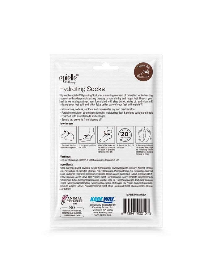 Epielle New Epielle Hydrating Foot Masks | 6 Pack Socks | For Cracked Feet, Dry Heels, Toes & Calluses | Shea Butter, Jojoba Oil, Vitamin E | Korean Skincare - Image 3