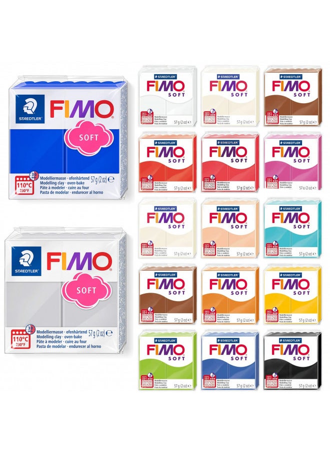 STAEDTLER Fimo Soft Starter Pack 12 x 56 g Multicolour Blocks by Steadtler  - Image 1