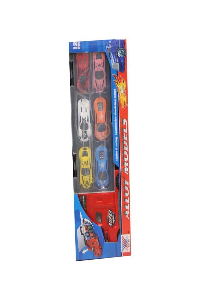 family time Free Wheel Container Car With/12 PCS Metal Car 10-1780126 - Image 1