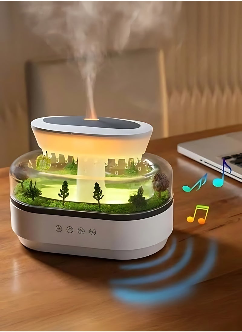 Generic Raindrop Aroma Diffuser 250ml Capacity Rain Cloud Humidifier Romantic Changeable Warm Decor Night Light Rain Aromatherapy Air Fresher Diffusers for Home, Office, Bedroom (White)  - Image 3