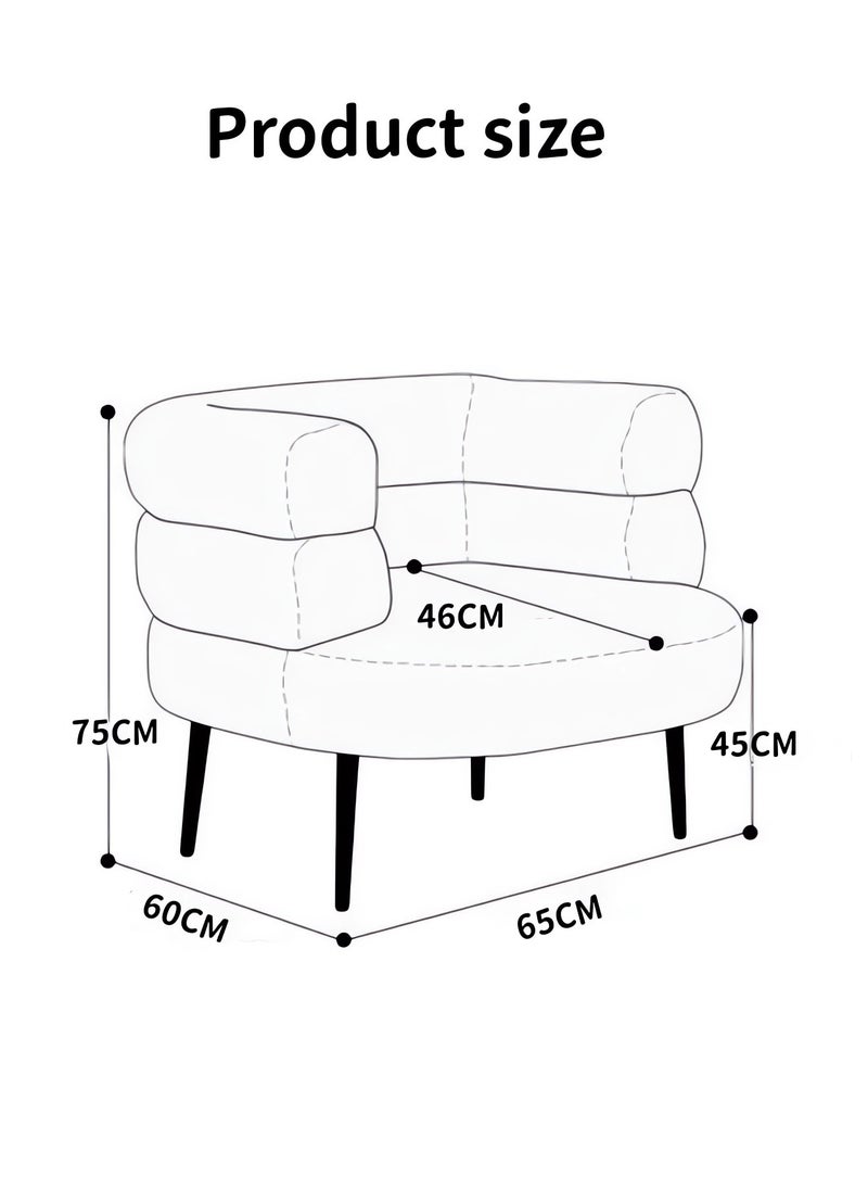 HXDream Elegantly designed bouclé fabric chair Fabric Dressing Chair – Stylish Vanity Seat for Bedroom & Boudoir White  - Image 5