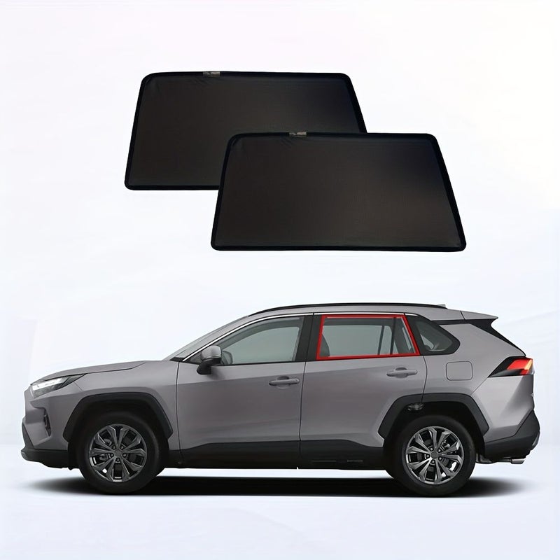 Rear Window Sunshade 2020 2024 Toyota RAV4 XA50 Magnetic Hook Design Privacy - Image 1