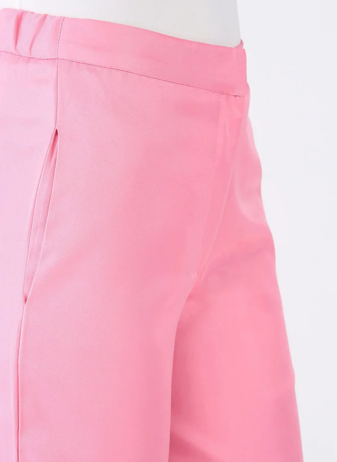 Salt Attire  SALT ATTIRE Women Regular Fit Pink Smart Trousers for Women | Best Price UAE