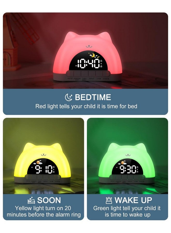Ankilo Kids Alarm Clock, Ok to Wake Alarm Clock for Kids, Toddlers Sleep Training Clock with 11 Colors Night Light, Brightness Adjustment, Dual Alarms for Girls Boys Children - Image 3