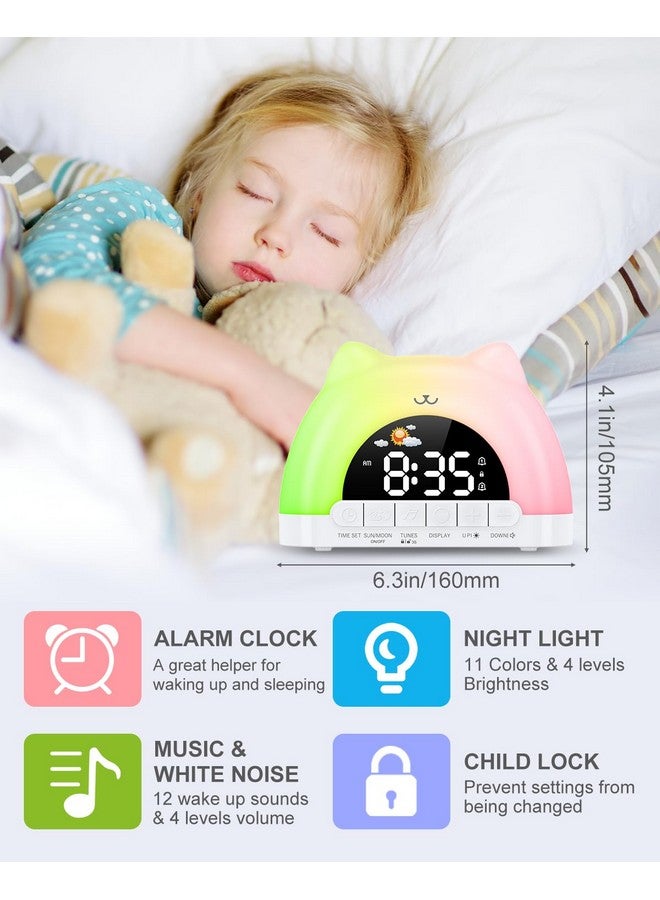 Ankilo Kids Alarm Clock, Ok to Wake Alarm Clock for Kids, Toddlers Sleep Training Clock with 11 Colors Night Light, Brightness Adjustment, Dual Alarms for Girls Boys Children - Image 5