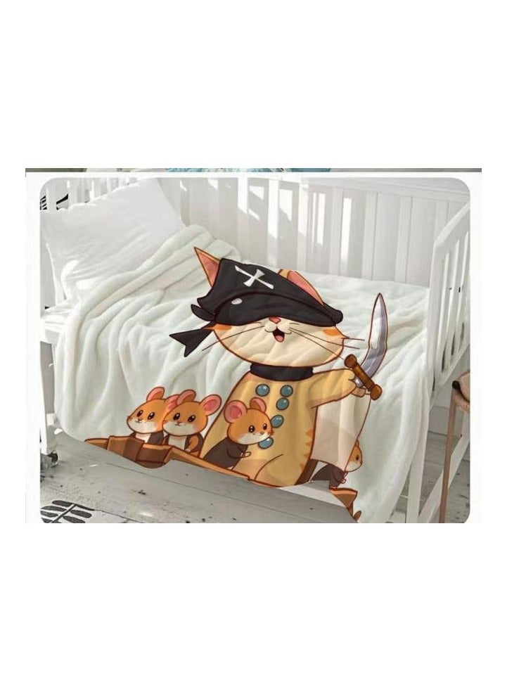 عام بطانية رقيقة من الفانيلا الكرتونية للأطفال والرضع (دافئة ومريحة، ومناسبة للنوم والألعاب) 70 سم * 100 سم - 991 - Image 2