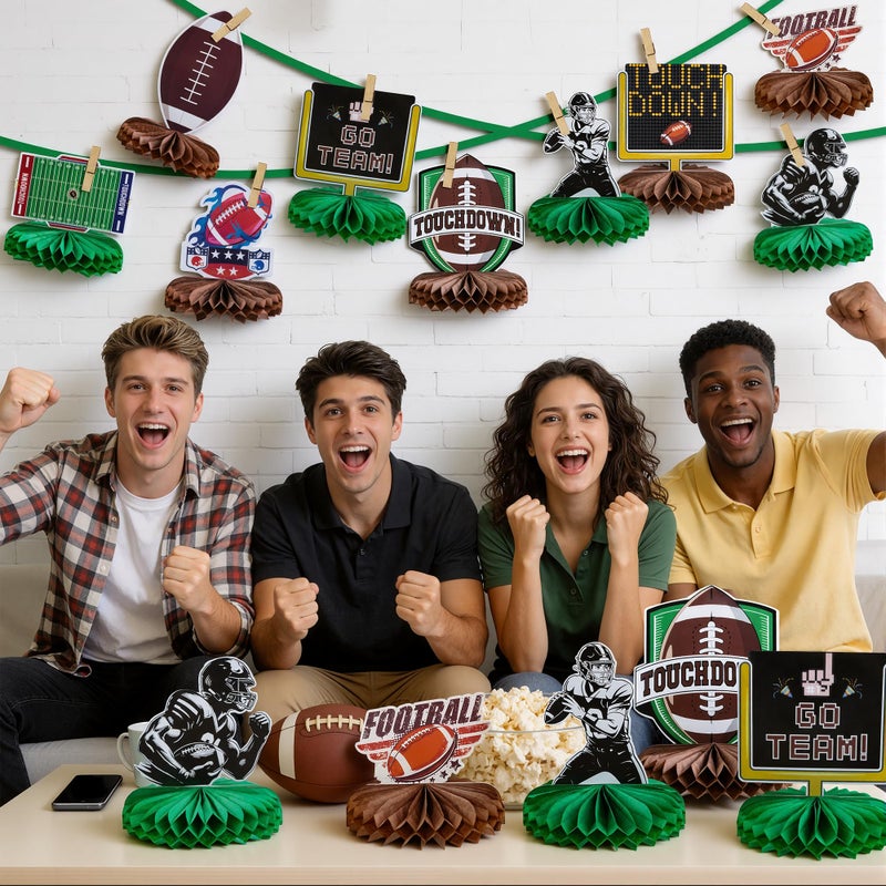 OHOME Football Party Decorations for Super Game Bowl 2026 - Game Day Honeycomb for Table Centerpiece | Football Party Decorations Favors Supplies Indoor Outdoor - Holiday Birthday Party Decor for Table Home - Image 5