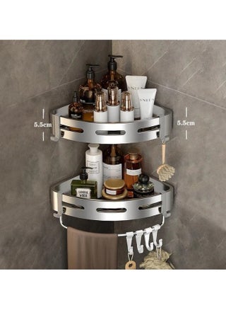 2-Piece Wall-Mounted Shower Caddy with Towel Rack Corner Shower Storage Organizer for Bathroom - pzsku/Z2CCB6B91720EECF4CAE8Z/45/_/1715410236/03c70b87-c616-496a-adc1-890358d8f843
