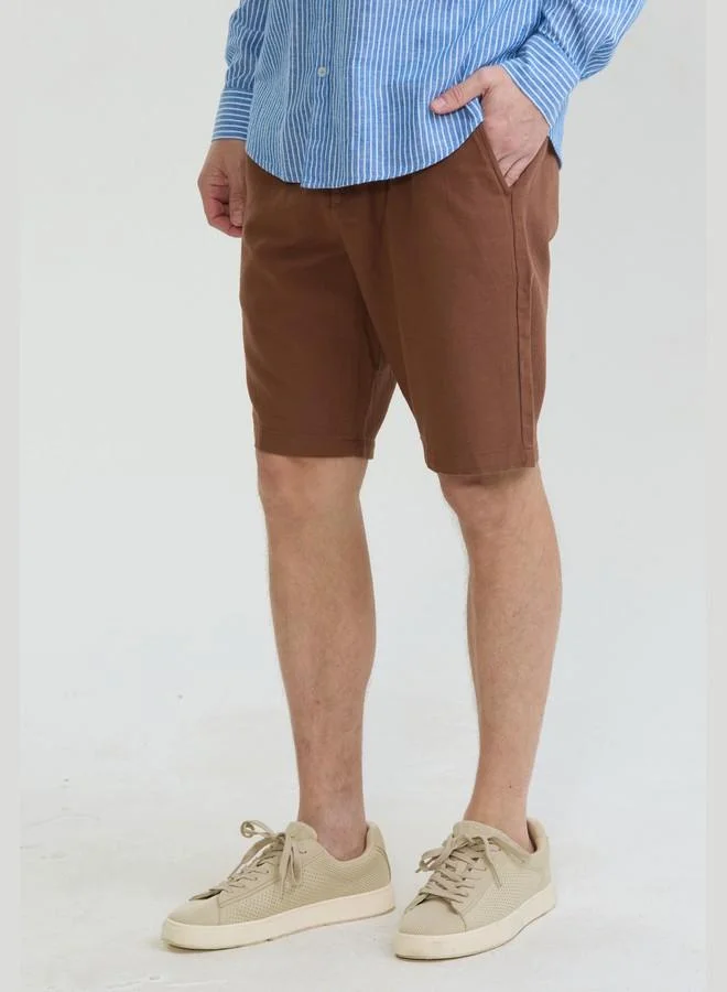 FELIX HARDY Men's Linen Cotton Casual Summer Shorts