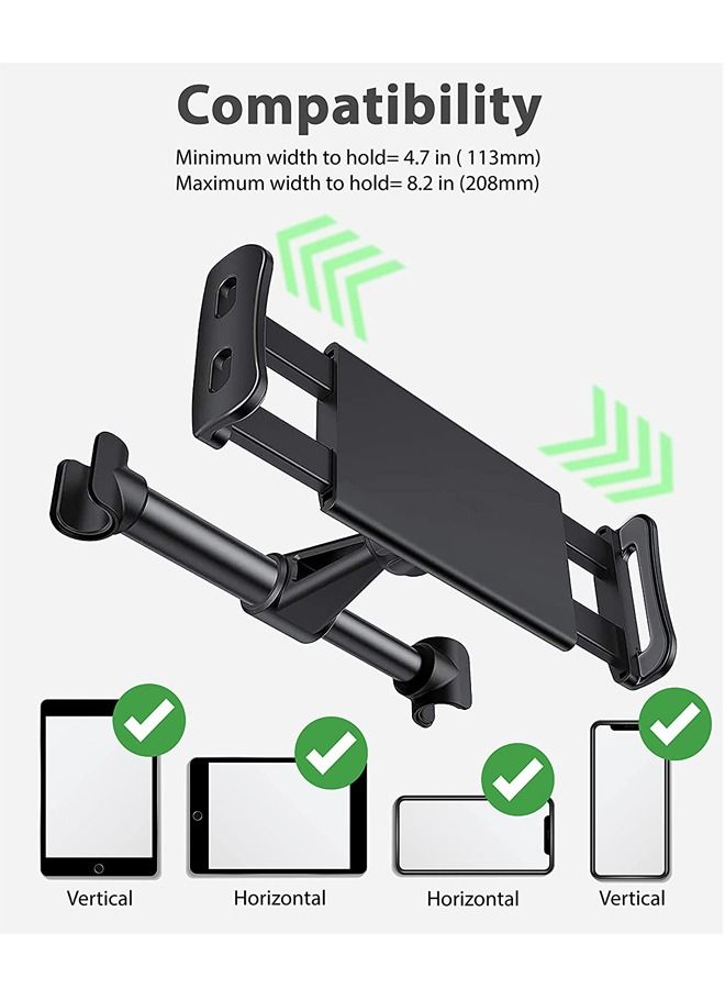 PADOM حامل الهاتف المحمول للسيارة من Padom، متوافق مع iPhone 13 Pro/13 Pro Max/13/13 mini، iPhone 12 Pro/12 Pro Max/12/12 mini، iPad Pro 12.9، iPad Mini، iPad Air والمزيد - Image 4