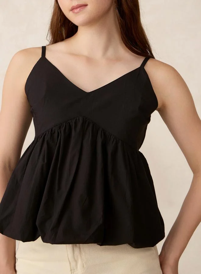 أوجيدر بلوزة كاجوال بحافة منفوخة