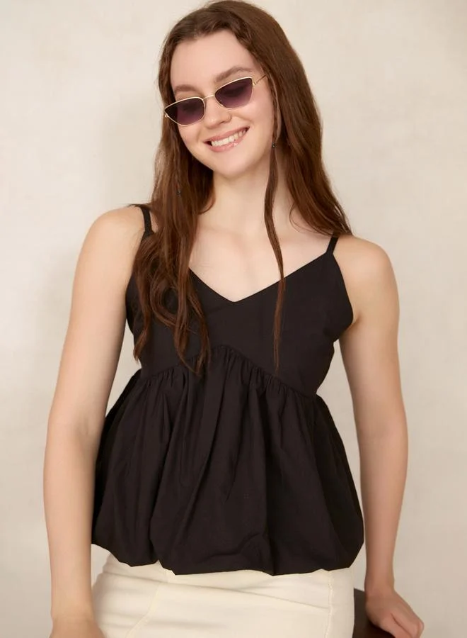 أوجيدر بلوزة كاجوال بحافة منفوخة