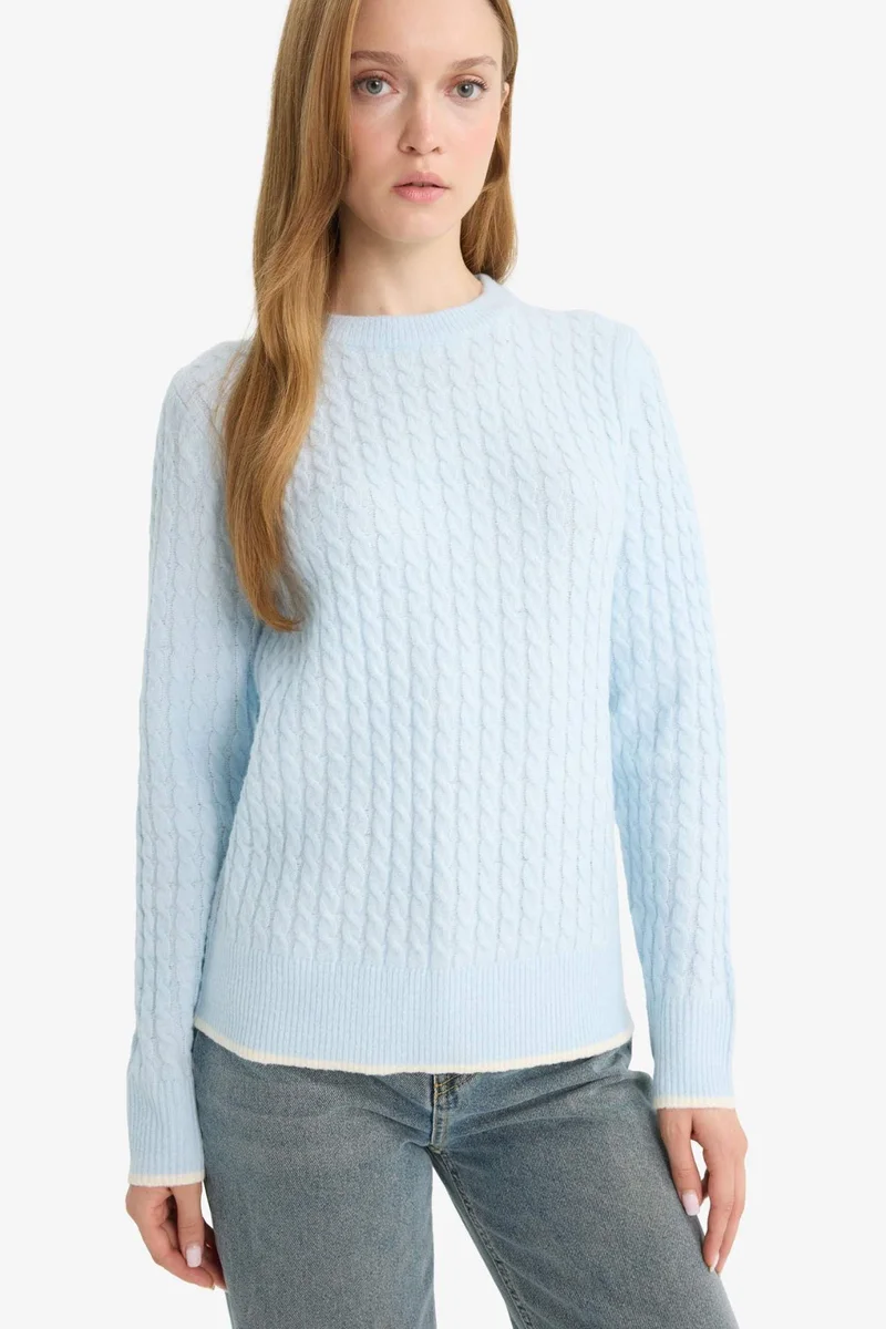 DeFacto Regular Fit Crew Neck Pullover