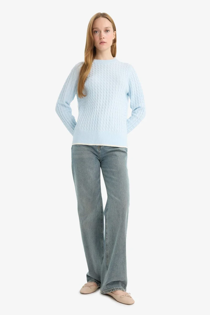 DeFacto Regular Fit Crew Neck Pullover