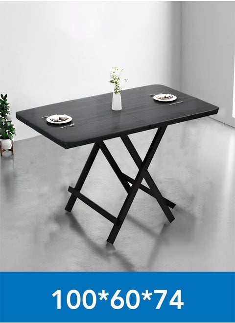 Folding dining table small square table simple rectangular study table for small apartment home outdoor folding desk 100x60x74