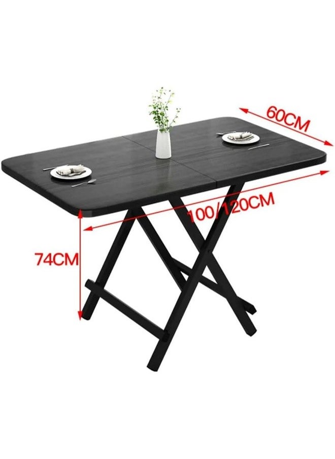 Folding dining table small square table simple rectangular study table for small apartment home outdoor folding desk 100x60x74