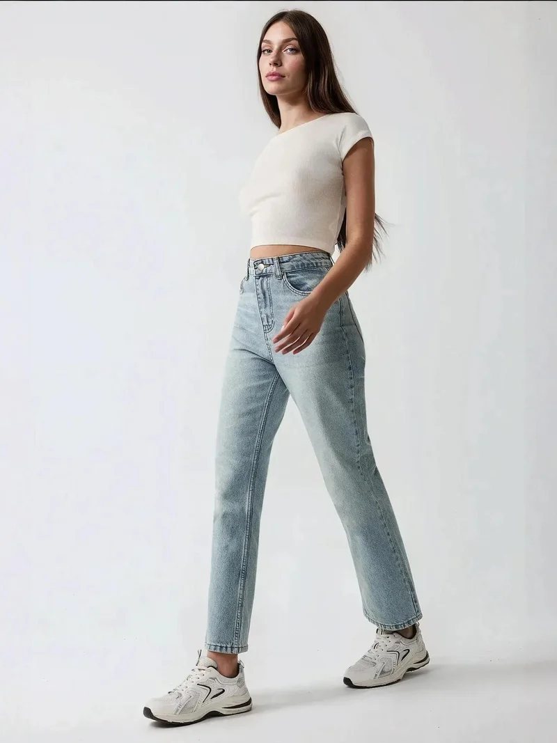 HICCUP Straight Leg Denim Jeans