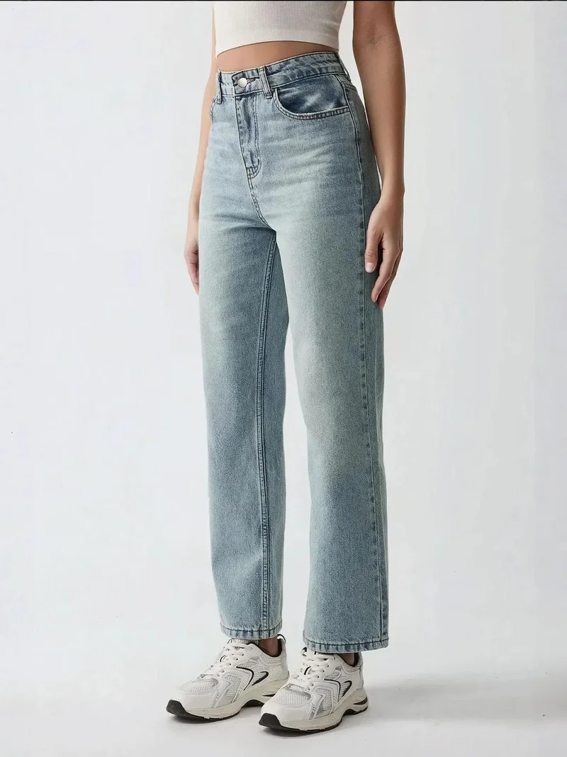 زوبعة جينز دينم مستقيم الساق