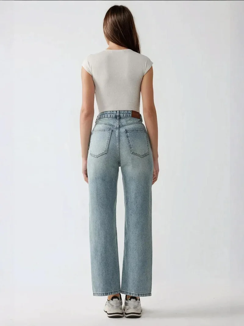 HICCUP Straight Leg Denim Jeans