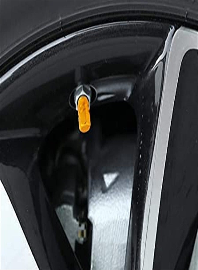 Goolsky 4-Piece Tire Stem Wheel Valve Covers Car Dustproof Tire Cap, Hexagon Shape Orange - Image 4