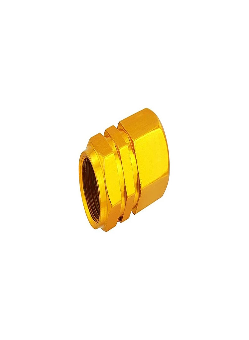 Goolsky 4-Piece Tire Stem Wheel Valve Covers Car Dustproof Tire Cap, Hexagon Shape Orange - Image 2