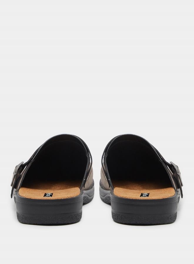 ستايلي حذاء خشبي سهل الارتداء من الجلد الصناعي مع تفاصيل مشبك - Image 5