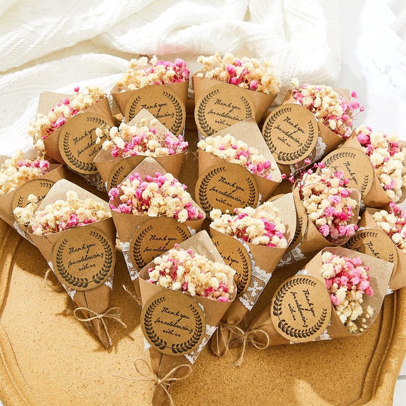 Otuuz 30 Pcs Mini Dried Flower Bouquet Magnet Bulk Wedding Baby Shower Flower Party Favors for Guests Natural Dried Flowers Bundle Mothers Day Graduation Home Decoration DIY Crafts Gifts