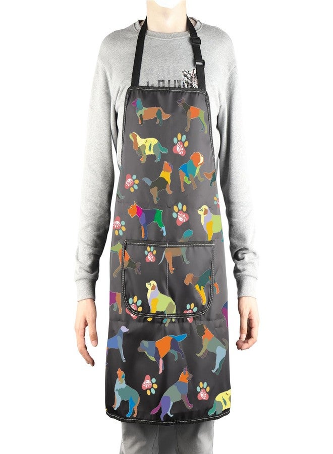 MBMSO Dog Grooming Apron - Waterproof, Colorful with Pocket (Dog Groomer Gift) - Image 4