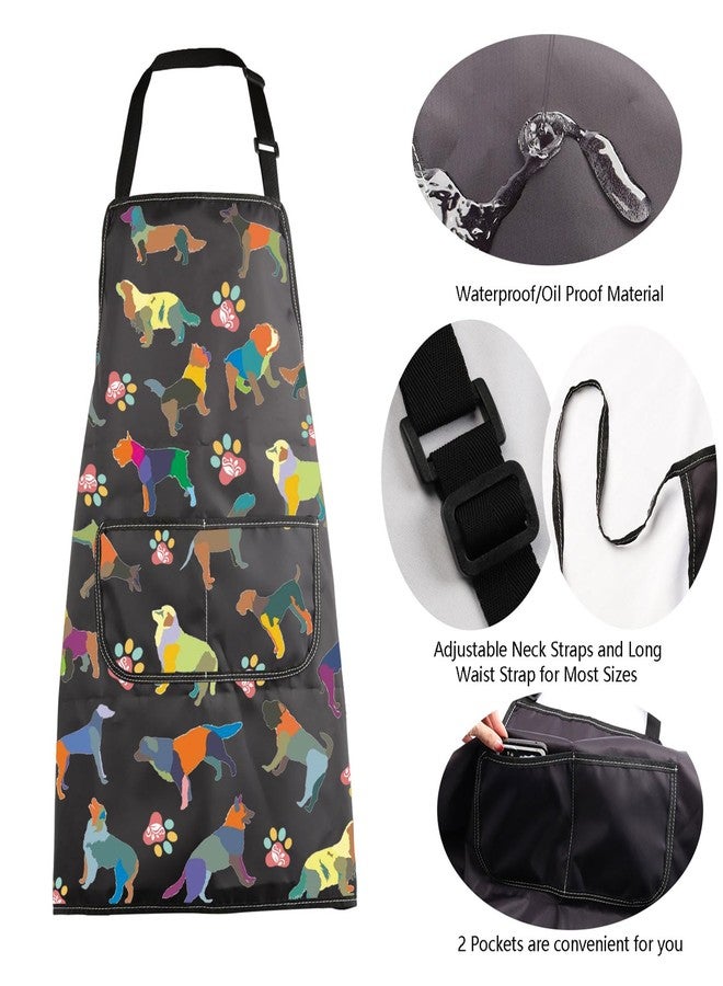 MBMSO Dog Grooming Apron - Waterproof, Colorful with Pocket (Dog Groomer Gift) - Image 5