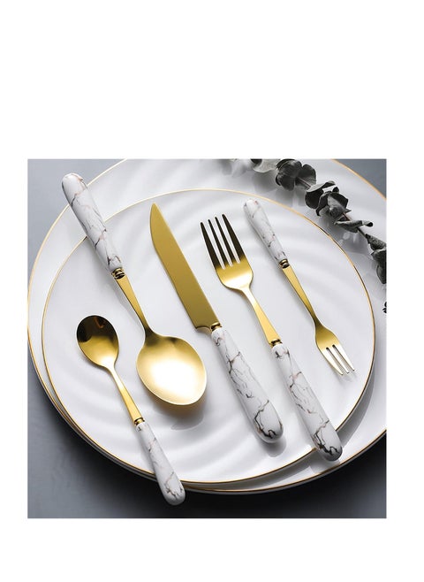A Complete Set Of Spoons, Forks And Knives, 5 Pieces, MultiColour