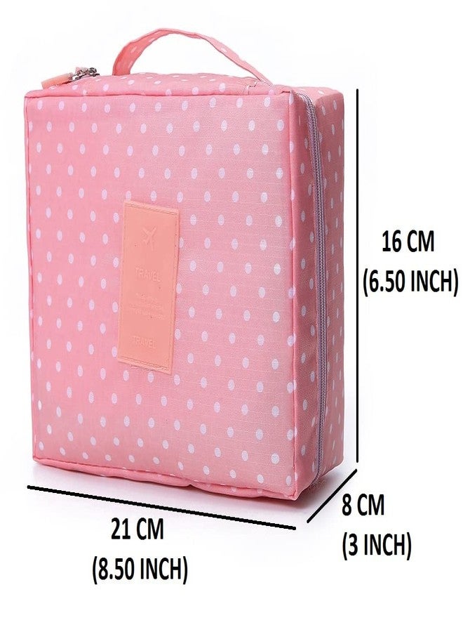 Luxula Cosmetic Organizer Bag Multifunction Portable Makeup Pouch Waterproof Travel Organizer Vanity Jewelry Pouch for Women (Pink - 1PCS) - Image 5