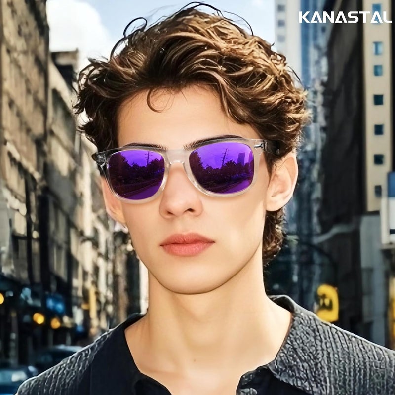 KANASTAL Polarized Sunglasses Men, Fashion Square Sun Glasses Women, Classic Shades for Womens, Driving Fishing Outdoor 100% UV400 Protection - Image 3